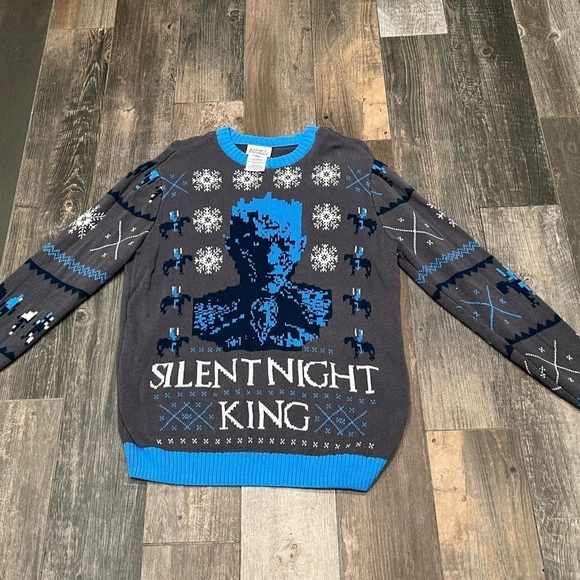 Game of Thrones Adult Medium Silent Night King medium Sweater HBO Ugly - Picture 1 of 6